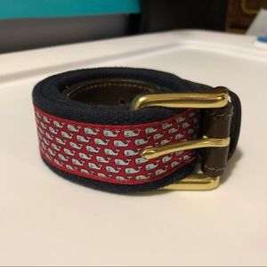 Vineyard Vines Red Whale Belt